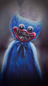 Huggy Wuggy Digital Art Portrait huggy wuggy wallpaper