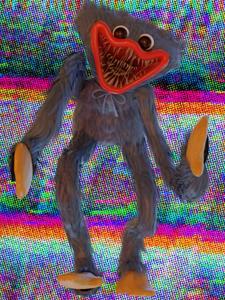 Huggy Wuggy Glitch Background huggy wuggy wallpaper