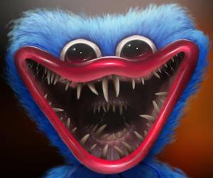 Huggy Wuggy Smiling Wide huggy wuggy wallpaper