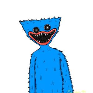 Huggy Wuggy Standing Tall Against a White Background huggy wuggy wallpaper