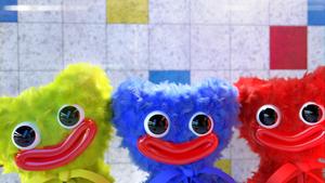 Huggy Wuggy Three Dolls huggy wuggy wallpaper