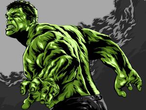 Hulk Art On Black Background hulk wallpaper