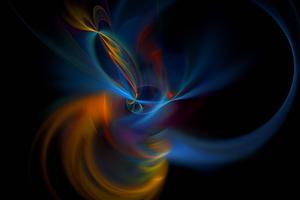 hypnotic abstract blue wispy lines Wallpaper