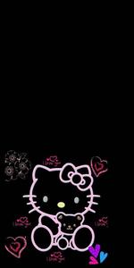I Love You Black Hello Kitty black hello kitty wallpaper