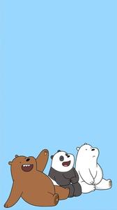 Image A charming blue sky captivates the happiness of We Bare Bears blue aesthetic wallpaper