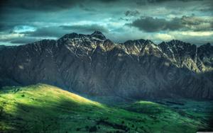Image A magnificent aerial view of snow-covered New Zealand mountains 8k wallpaper