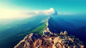 Image Beautiful Mountain Ridge on a Clear Day 1440p wallpaper