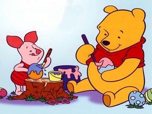 Image Enjoying a Quiet Moment with Winnie The Pooh winnie the pooh wallpaper