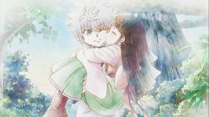 Image Killua and Alluka, siblings from the beloved anime Hunter x Hunter killua wallpaper