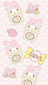 Image My Melody smiling sweetly in a field of pink daisies my melody wallpaper