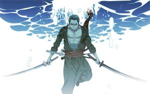 Image Roronoa Zoro Battling His Enemy in the Ocean zoro wallpaper