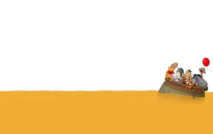 Image Winnie The Pooh Sailing with his Friends winnie the pooh wallpaper