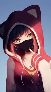 Index On Mask Cute Anime Girl iPhone cute anime girl iphone wallpaper