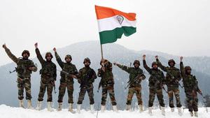 Indian Army Waving Flag indian army wallpaper