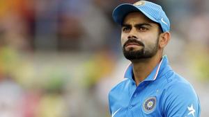 Indian cricket captain Virat Kohli celebrates an overwhelming victory  Wallpaper