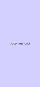 Inspiring Good Vibes Only Sign on a Pastel Purple Wall pastel purple wallpaper