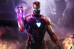 Intense Battle Stance of Iron Man in 4K Avengers Wallpaper 4k avengers wallpaper
