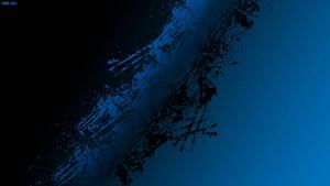 "Intensely dynamic, an interpretation of movement and energy in black and blue." Wallpaper