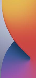iOS 14 Apple iPhone Default Blue Purple Orange apple iphone default wallpaper