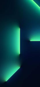 Iphone 13 Dark Green Light Beam iphone 13 wallpaper