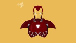 Iron Man Minimalist Art  Wallpaper