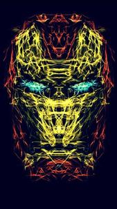 Iron Man Neon Art  Wallpaper