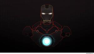 Iron Man Neon Lights  Wallpaper