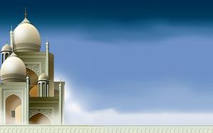 Islamic Mosque with a Gleaming Dome islamic wallpaper