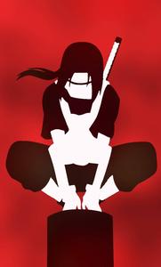 Itachi Uchiha Phone Illuminated in Striking Red Glow itachi phone wallpaper