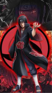 Itachi Uchiha Round Shape Behind Picture Wallpaper