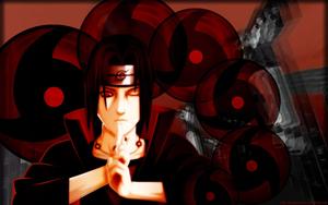 Itachi Uchiha Sharingan Pose Picture Wallpaper
