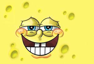 It's no use, Spongebob can't hide his mischievous grin! spongebob wallpaper