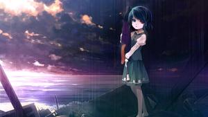 "It's ok to cry". sad anime wallpaper
