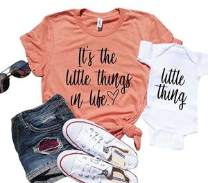 it's the little things in life tee shirt and baby clothes matching wallpaper