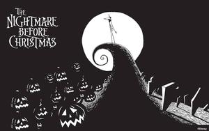 Jack Skellington pondering on a cliff in The Nightmare Before Christmas nightmare before christmas wallpaper