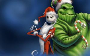 Jack Skellington teams up with Oogie Boogie nightmare before christmas wallpaper