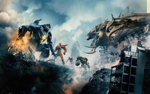 Jaegers and Godzilla clash in epic battle godzilla wallpaper