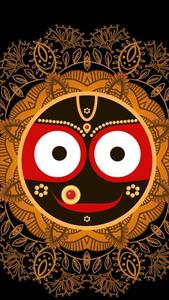 Jagannath Glowing Orange Mask jagannath wallpaper
