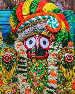 Jagannath Wearing Colourful Headdress jagannath wallpaper