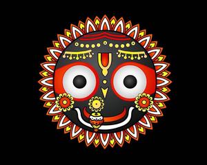 Jagannath With Gold Markings jagannath wallpaper