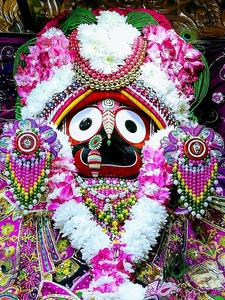 Jagannath With White And Pink Flowers jagannath wallpaper
