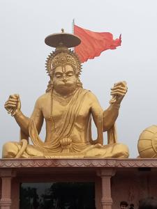 Jai Shree Ram HD Golden Statue Wallpaper