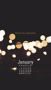 January Phone Calendar Quote phone wallpaper