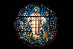 Jesus In Stained Glass Wall Decor jesus wallpaper