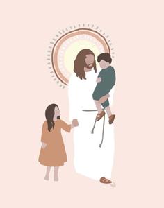 jesus with children and a baby aesthetic jesus wallpaper