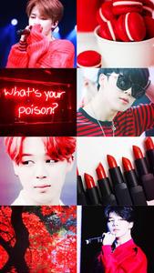 Jimin Red Collage jimin wallpaper