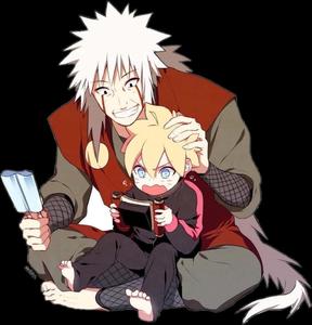 Jiraiyaand Young Naruto Reading Together jiraiya wallpaper