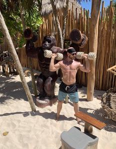 Johnny Sins Lifting At Beach johnny sins wallpaper