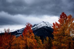 Join me in exploring the alluring beauty of fall, nestled in the mountains fall wallpaper