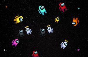 "Join the Crewmates. Play Among Us!" Wallpaper